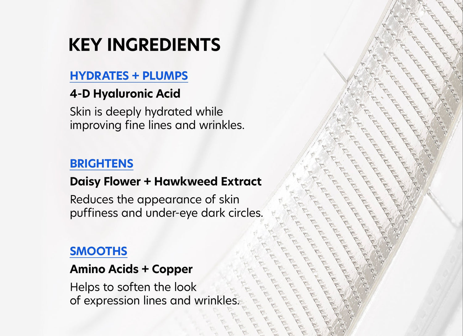 Hyaluronic Acid Microneedle Eye Patches